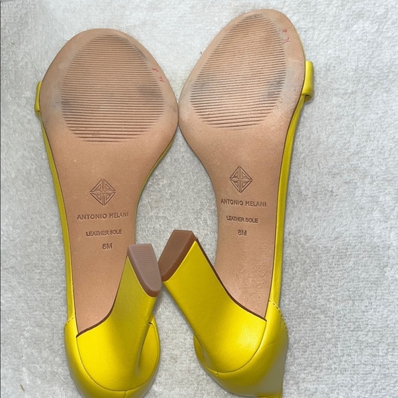 Antonio melani Yellow Heels Elegant Satin Design - Picture 7 of 13